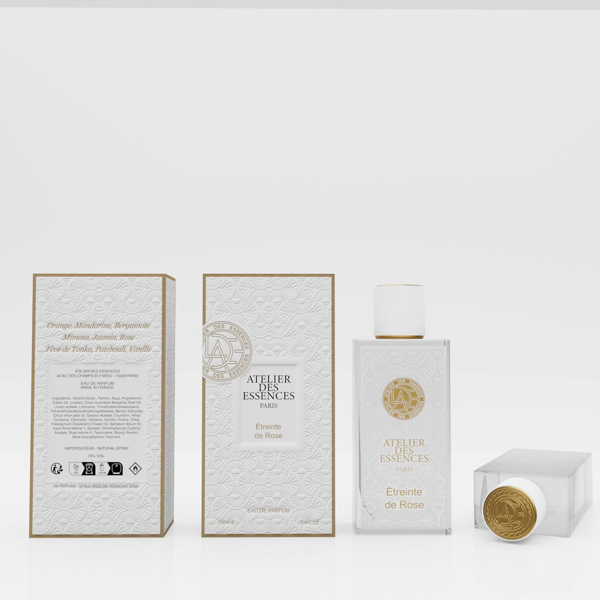 ATELIER DES ESSENCES - Étreinte de Rose – Eau de Parfum Femme 100 ml - Akarra Jade